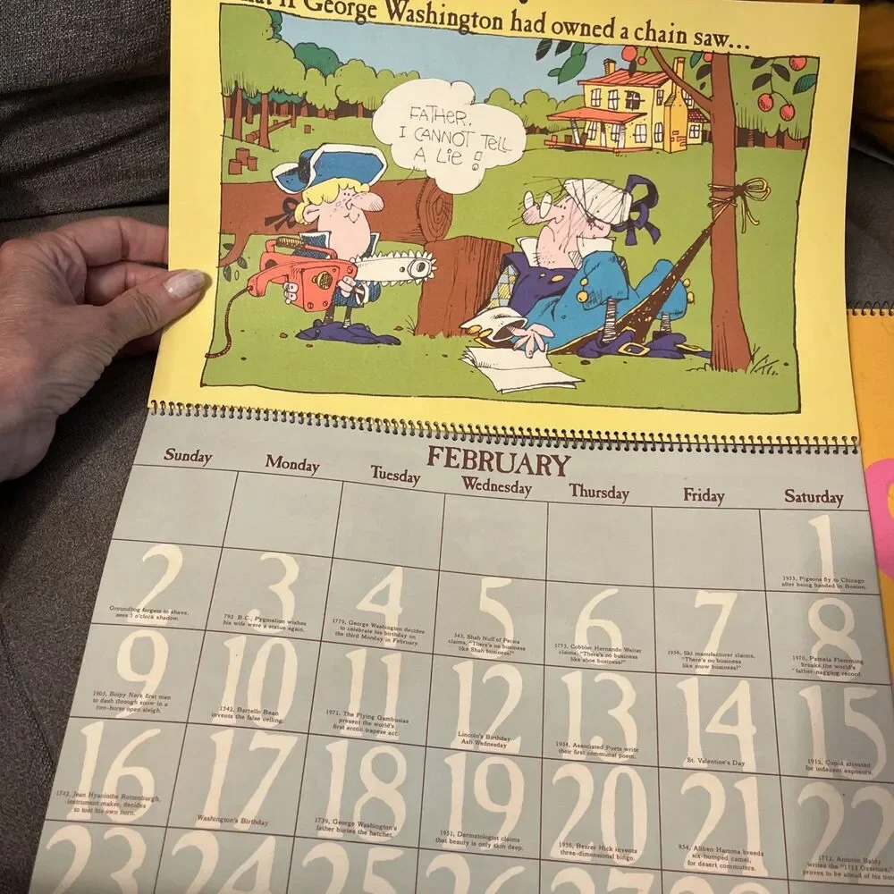 Vintage Hallmark Calendar 1975 WHAT IF Modern Day Miracles Changed History Rare!